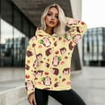 thumbnail image 5 of SCRAWLGOD Hedgehogs Hoodies for Women Pullover Plus Size S Sweaters for Women Lightweight Streetwear Hoodie Women Crewneck Women Trendy Clothes Outfits for Skating, 5 of 7