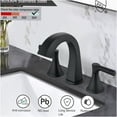 thumbnail image 5 of JERFIT Widespread Bathroom Faucet 8 inch Centers, Matte Black 2-Handle Vanity Sink Faucet with Pop-Up Drain and Stainless Steel Construction, 5 of 7