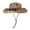 F-415KK, variant on ZHOGXU Mens Womens Straw Hat With Adjustable Straps Solid Color Wide Brim Comfortable Breathable Cowboy Cap For Outdoor Activities,Beige,One Size