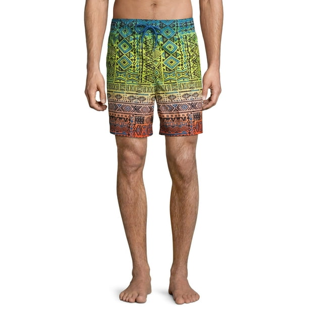 Men's and Big Men's 6" Novelty Tiki Time Swim Trunks