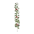 thumbnail image 1 of Vigne Décorative de Baies Rouges de 100 cm Suspendue avec Feuilles Vertes pour la Maison, Fête, 1 of 5