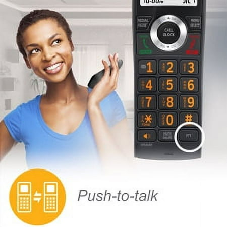 AT&T 2-Handset Expandable Cordless Phone with Unsurpassed Range, Smart Call Blocker and Answering System, CL82219 (Black)