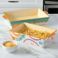 thumbnail image 2 of Spice by Tia Mowry - Savory Saffron Honey Gold 2-Piece Stoneware Bakeware Set, 2 of 7
