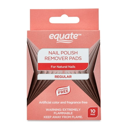 Equate Nail Polish Remover Pads, 10 Count