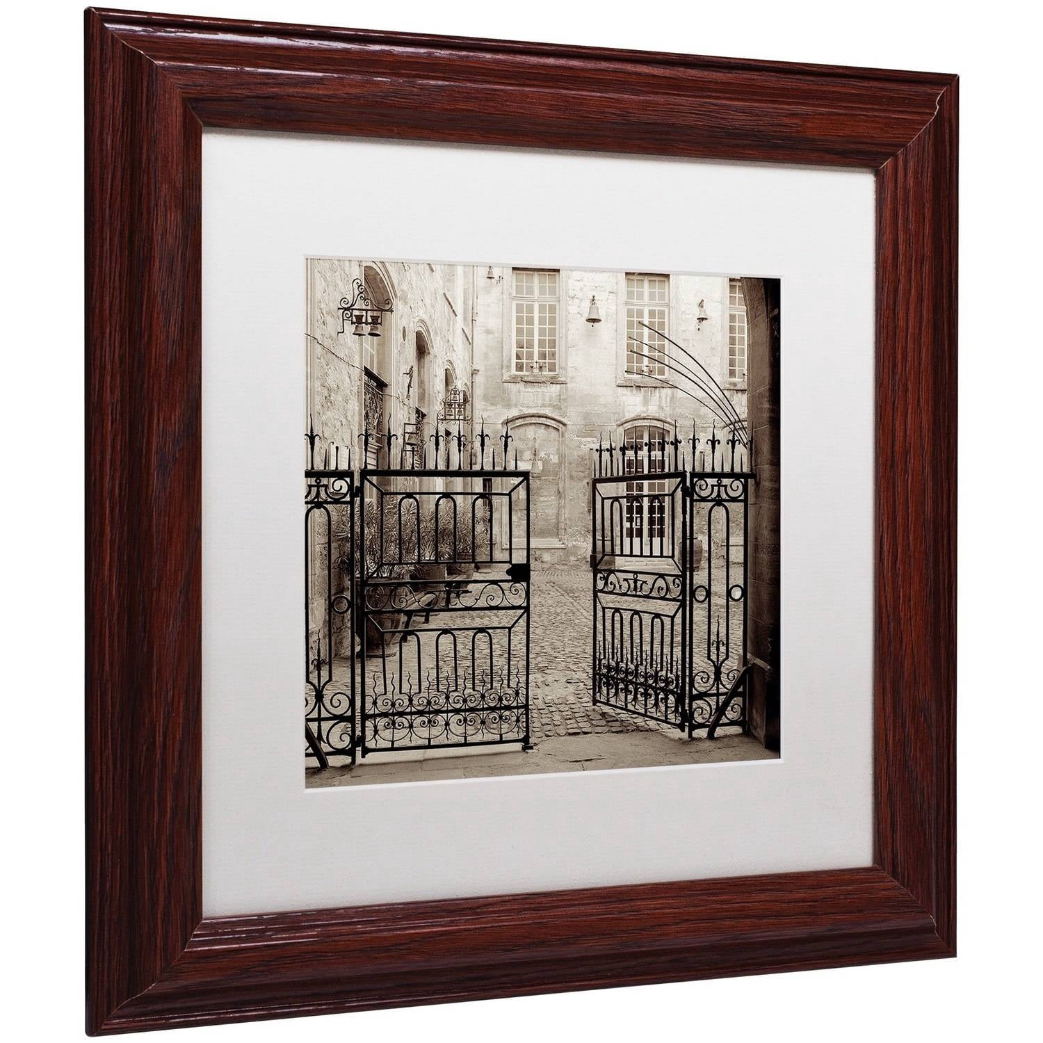 Trademark Fine Art "Avignon II" Canvas Art by Alan Blaustein, White Matte, Wood Frame