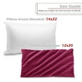 thumbnail image 3 of Nestl Velvet Throw Pillow Covers Solid Rectangle Soft Decorative Pillow Cover for Sofa, 12" x 20", Magenta, Pack of 4, 3 of 8