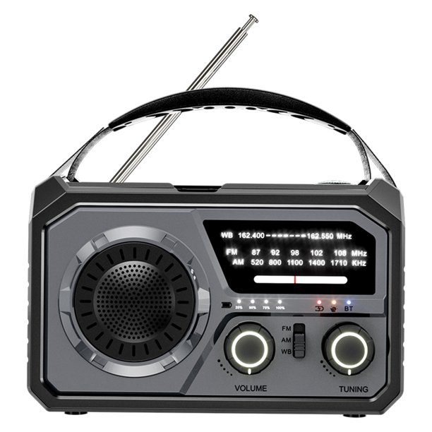 Radio Recargable Radee Crank 16000 MAh Con Alarma SOS LED Power Bank para La Supervivencia Campamento Emergencia