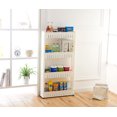 thumbnail image 3 of Basicwise QI003220 Armoire de Rangement Mince Organisateur 4 Tablettes Chariot Roulant Coulissant Tour avec Roues, 3 of 5