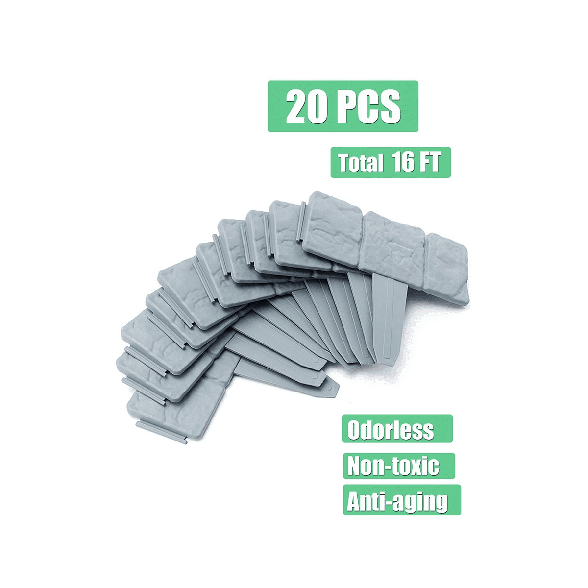 20 x Lawn Edging for Landscaping-Grey