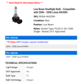 thumbnail image 2 of Low Beam Headlight Bulb - Compatible with 2006 - 2008 RX400h 2007, 2 of 2