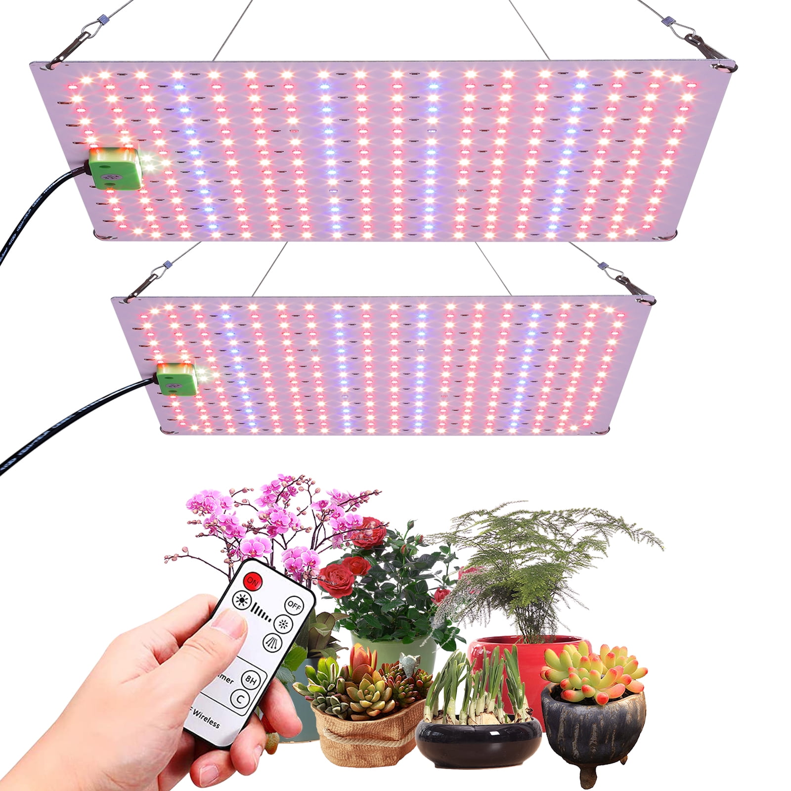 TUOY Grow Light 1200W Full Spectrum Lights for Indoor Plants Red Blue Spectrum Plant Light 3 Light Modes with 306/612 LED for Hydroponics - Walmart.com