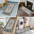 thumbnail image 6 of Vintage Flowers Pattern Washable Area Rug 2 x 6 ft Blue Traditional Bohemian Farm , Soft Non Slip Rugs Stain Repellent Indoor Felt Carpet for Living Dining Room Bedroom Home Office, 6 of 9