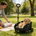 thumbnail image 3 of Pet Stroller, 4 Wheels, Travel Folding Carrier _ #01 _ A _ Black, 3 of 9