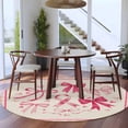 thumbnail image 3 of Valentine's Day Round Area Rug 8Ft Washable Large Circle Rugs for Living Room Dorm, Pink Bows Romantic Love Heart Vintage Plaid Non-Slip Carpet Floor Mats Indoor Outdoor Carpet Runner Home Decor, 3 of 8