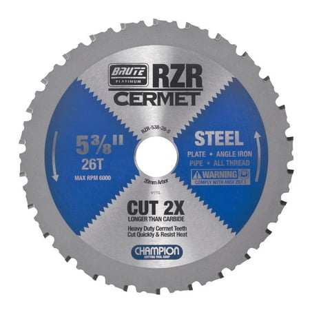 

Champion Cutting Tool Cermet Tipped Circular Saw Blade 5-3/8 (Steel Cutting)