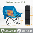 thumbnail image 5 of ﻿ SERABETTO Oversized Heated Rocking Camping Chair,Supports 400 lbs, 3 Heat Levels Heated, Cup Holder, 600D Oxford, for Winter Outdoor,blue, 5 of 6