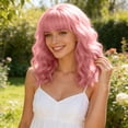 thumbnail image 4 of Ladies Curly Human Hair Wig for Carnival Party Decoration and Shoulder Length Styling, 4 of 8