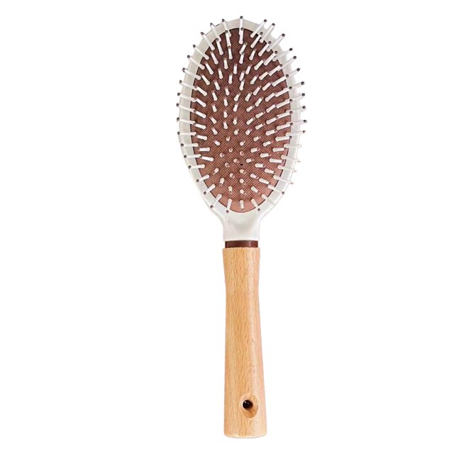 Cushion Brush, Prevent Static Massage Cushion Brush Styling Tool Ergonomic Compact Safe With Wooden Handle For Home For Girl