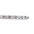 thumbnail image 4 of Pulsera punk de acero inoxidable en forma de X para hombre, brazalete ajustable, cadena de mano decorativa (plata), 4 of 6