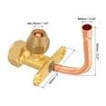 thumbnail image 2 of Uxcell Elbow 90 Degree Air Conditioner Stop Valve Fit for 1/4" OD Copper Tube, 2 of 5