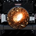 thumbnail image 1 of 3D Abstract Crushing Surface Polyester Universal Spare Wheel Tire Cover Wheel Covers for Trailer RV SUV Truck Camper, 1 of 5