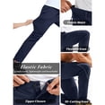 thumbnail image 5 of KEFITEVD Men's Water Resistant Outdoor Hiking Pants Lightweight Quick Dry 6 Pockets Ripstop Stretch Cargo Pants,Navy,40, 5 of 8