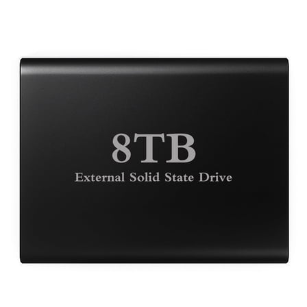 YTULJ 8 Large Capacity BLACK External SSD USB 3.0Hard Drive Typec-Computer/Laptop
