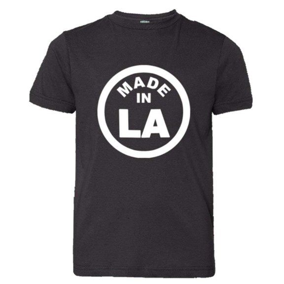PleaseMeTeesâ„¢ Youth From Born Made In Louisiana LA Logo Label HQ Tee
