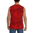 thumbnail image 4 of Lsque Red Rose Print Men's Cotton Blend Sleeveless Muscle Shirts (S-3XL)- Moisture Wicking, Odor Protection, UPF 30+,Medium, 4 of 8
