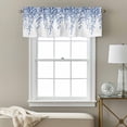 thumbnail image 3 of Eucalyptus Leaves Kitchen Curtain Valances for Windows Farmhouse Short Curtains, Navy Blue Summer Botanical Weeping Rod Pocket Valance Curtain for Bedroom Cafe Living Room 60"x18", 3 of 8