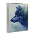 thumbnail image 2 of Stupell Industries Rustic Lodge Indigo Wolf in Misty Pines Gray Framed Giclee Art, 16 x 20, by Franklyn Gregory, 2 of 8