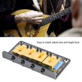 thumbnail image 3 of Guitar Fixed Bridge, Electric Bass Hardtail Saddle Bridge Tool Metal 4 String Ukulele For Kids Adults Music Leaner, 3 of 8