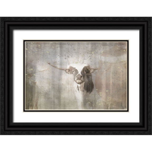 LightBoxJournal 14x11 Black Ornate Wood Framed with Double Matting Museum Art Print Titled - Antique Farm 11