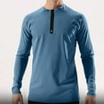 thumbnail image 5 of Drindf Gym Workout Shirts for Men Big and Tall Slim Fit Sports Tops Athletic Moisture Wicking Shirt Casual Quarter Zip Pullover Top Long Sleeve Plain T-shirts, 5 of 8
