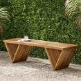 thumbnail image 2 of Christopher Knight Home Esme Outdoor Acacia Wood Bench, Teak Finish, 2 of 6