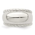 thumbnail image 3 of Diamond2Deal Mother's Day Gift 925 Sterling Silver Twisted Dome Stacked Ring for Women Size 6, 3 of 8