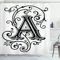 thumbnail image 1 of Ambesonne Letter a Shower Curtain, Abstract First Letter, 69"Wx75"L, White Black Grey, 1 of 3