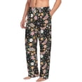 thumbnail image 2 of Daiia Floral Insects Men's Sleep Pant with Pockets and Drawstring,Pajama Pants-Small, 2 of 9
