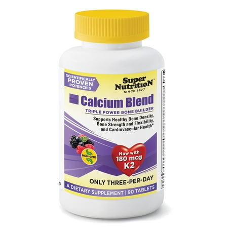 SuperNutrition Calcium Blend Tablets, Berry, 90 Ct