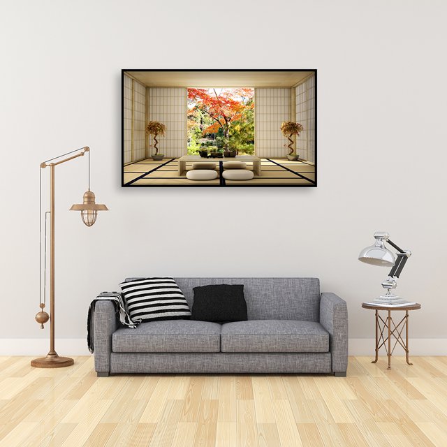 Cuadros Decorativos 5D DIY Diamante Pintura Paisaje Completo Redondo Imagen Artesanía 85x45cm (Y178) Likrtyny embutido en tela