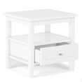 thumbnail image 3 of Simpli Home Warm Shaker Solid Wood 20 inch Wide Transitional End Table in White, 3 of 8