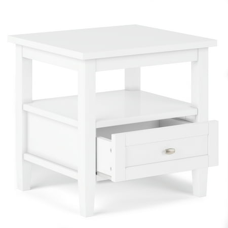 Simpli Home - Warm Shaker End Table - White