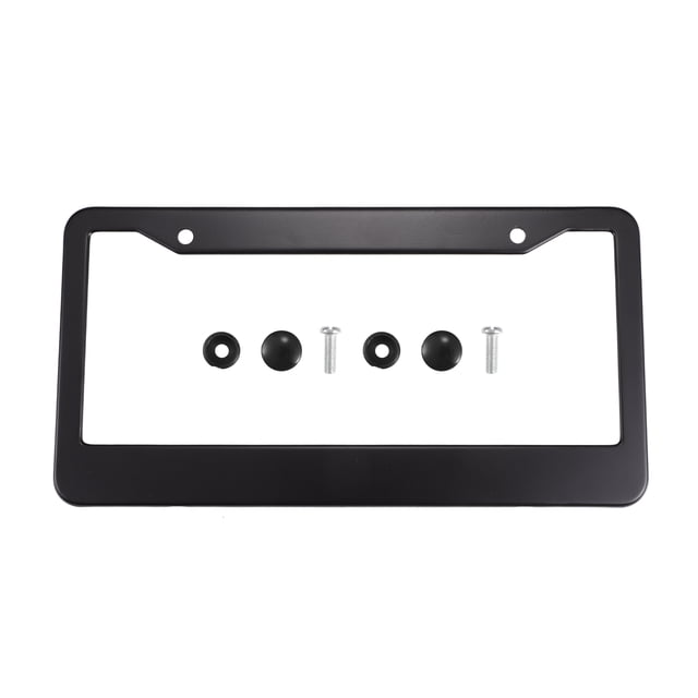 Marco universal para matrícula de coche Unique Bargains soporte para matrícula delantera y trasera color negro