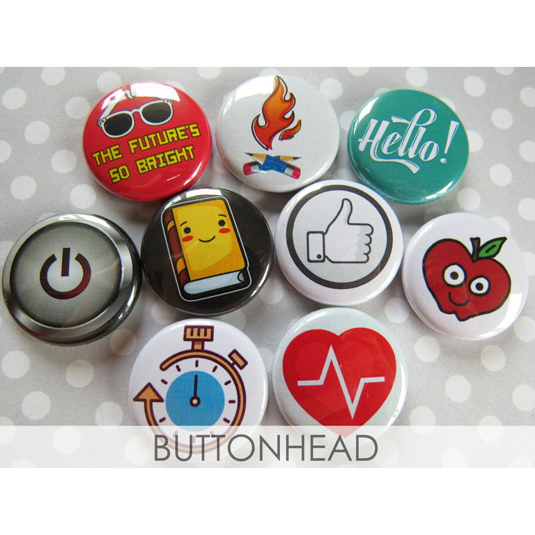 School Buttons Pins Set Backpack Pins Gift for Teachers Students Classroom Rewards, Size: Small