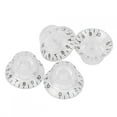 thumbnail image 3 of Electric Guitar Bass Top Hat Knobs, Guitar Volume Knob Musical Instrument Accessories Exquisite Workmanship Transparent Acrylic Material  For Bass For Guitar Red With Black, 3 of 8