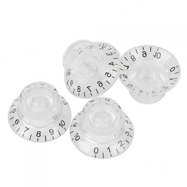 Perillas De Guitarra, 4 Piezas Perillas De Control Acrílicas Tono Transparente Volumen De Campana Accesorios Para Instrumentos Musicales Para Guitarra Bajo