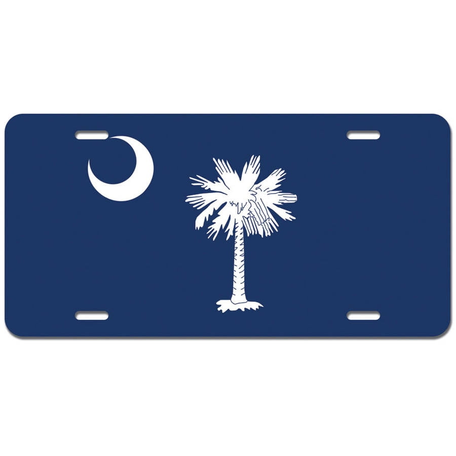 SOUTH CAROLINA flag full size 6" x 12" aluminum vanity novelty license plate 