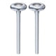 thumbnail image 1 of Uxcell 2 paquetes de rodillos de puerta de garaje de acero de 1.8" para riel de 2" con vástago de 7" y 10 bolas de rodamiento tono plateado, 1 of 7