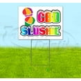 thumbnail image 1 of Rainbow Snow Caps Cbd Slushie (18" X 24") Yard Sign, Includes Metal Step Stake, 1 of 6
