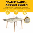 thumbnail image 4 of Floral Leaves Table Cloths for 4 Foot Rectangle Tables, Summer Botanical Weeping Watercolor Vintage Patio Waterproof Elastic Fitted Tablecloths, Washable Rectangular Table Cover for Camping, 4 of 8